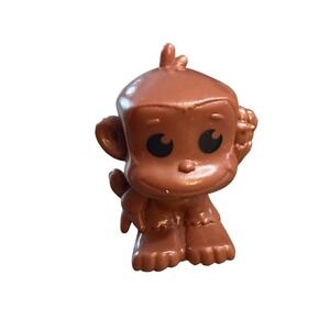 Brown Monkey 1.75in Miniature Figurine Animal Zoo Toy Vintage Kids